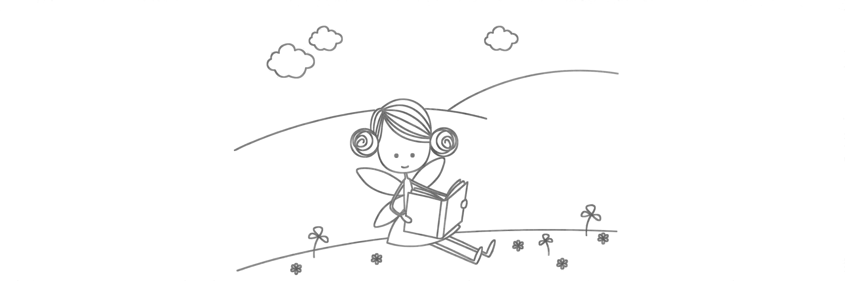 BrowserFairy illustration: a fairy reading a book